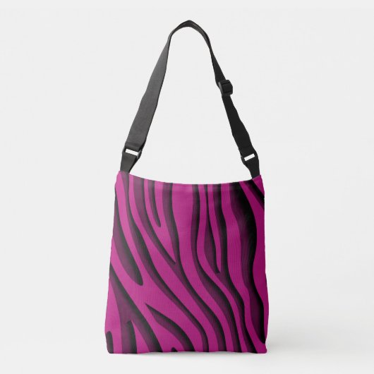 Sac Ajustable Vague Zèbre 3D Rose douce de luxe (Devant)