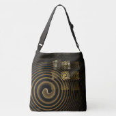 Sac Ajustable Vagues dorées hypnotiques Art abstrait moderne (Dos)