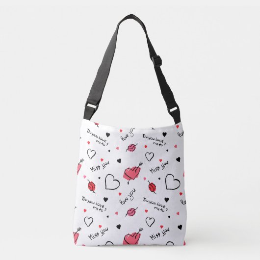 Sac Ajustable Valentine's Hearts Arrow sans couture (Devant)
