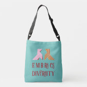 Sac Ajustable Various Paper Bow Couple Embrace Diversity Quote (Dos)