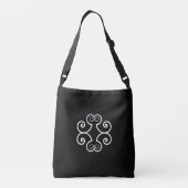 Sac Ajustable Vecteur en spirale blanche sur noir (Dos)