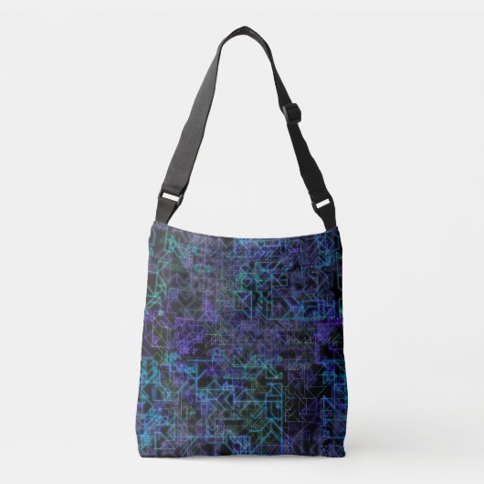Sac Ajustable veines cybernétiques, en bleu et vert : (Devant)