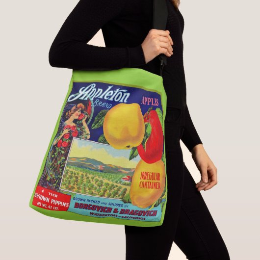 Sac Ajustable vers 1900 Appleton Apples crate étiquette print (De près)