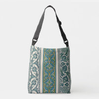 Vert Botanique Vintage Perse Abstrait Motif