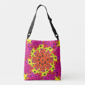 Sac Ajustable Vert Citron Et Abstrait À Points Roses (Dos)
