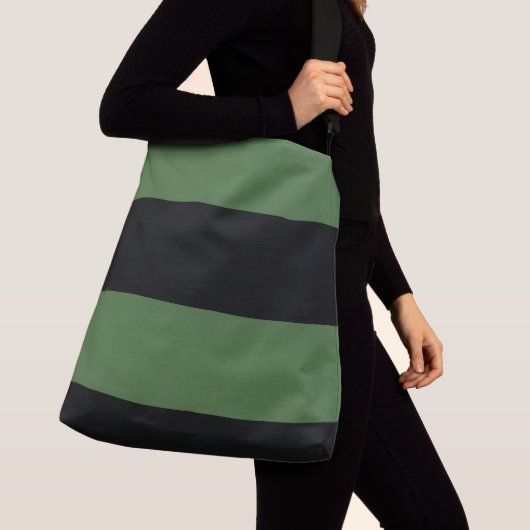 Sac Ajustable Vert foncé et noir Simple Extra Wide Stripes (De près)