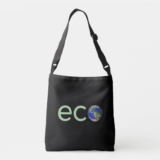 Sac Ajustable Vert Lime Editable Eco Terre sur Fond Noir (Dos)