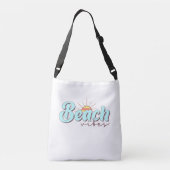 Sac Ajustable Vibes de plage modernes et simples Blanc (Dos)