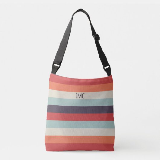 Sac Ajustable Vibes d'été Monogramme Motif de bande (Devant)
