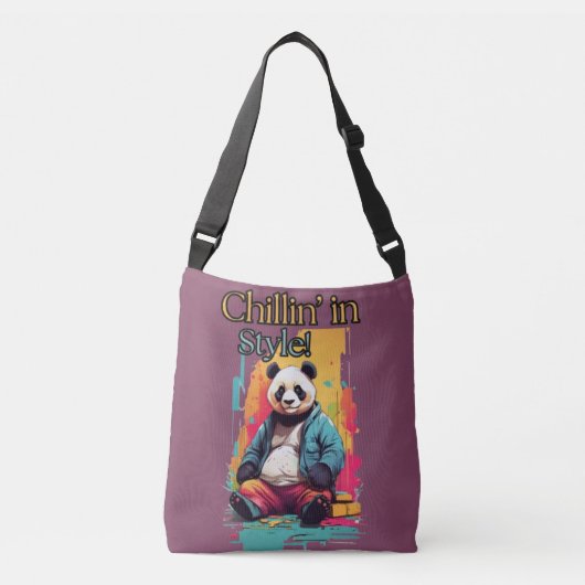 Sac Ajustable Vibes Panda animées | Illustration amusante (Devant)