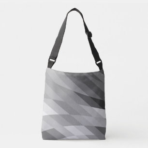 Sac Ajustable Vibrant Abstrait géométrique noir et gris