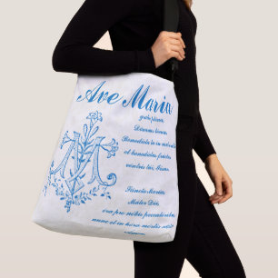 Sac Ajustable Vierge catholique Marie Ave Maria en latin