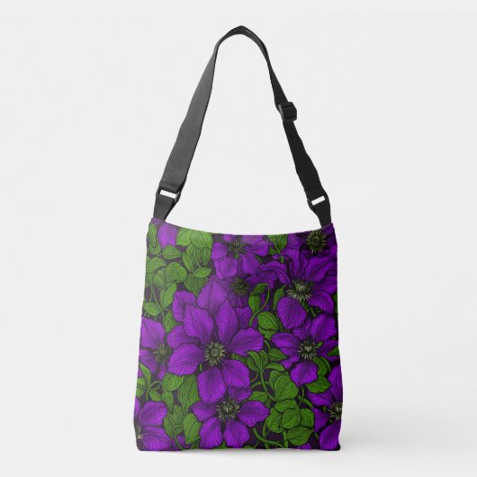 Sac Ajustable Vigne de Clematis pourpre (Devant)