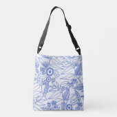 Sac Ajustable Vignes et fleurs bleues (Dos)