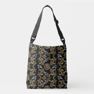 Sac Ajustable Vintage Botanique Gold Et Silver Print