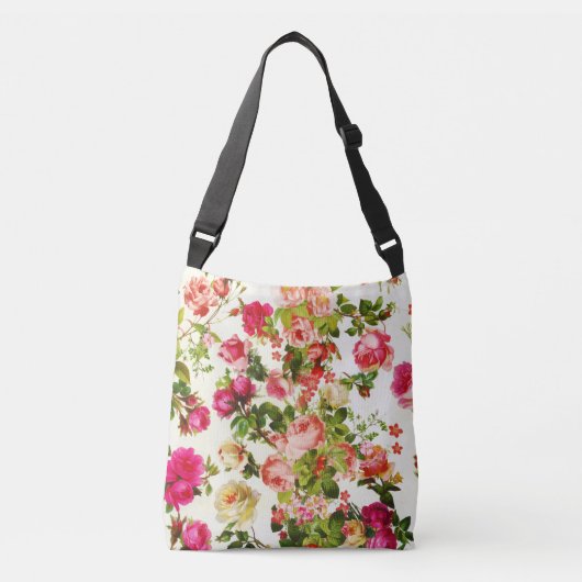 Sac Ajustable Vintage Été Rose Peonies Fleurs (Devant)