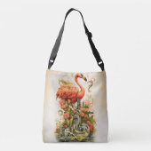 Sac Ajustable Vintage Flamants roses Fleurs naturelles Paradis (Dos)