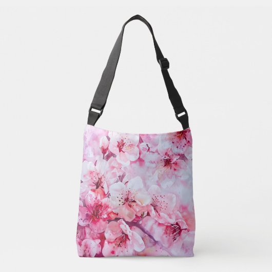 Sac Ajustable Vintage Fleur Pétale Rose Douce (Devant)