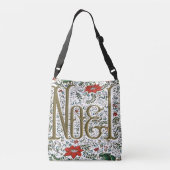 Sac Ajustable vintage noël poinsettia joyeux noel (Dos)