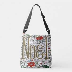 Sac Ajustable vintage noël poinsettia joyeux noel