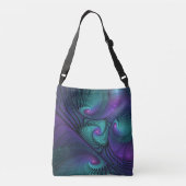 Sac Ajustable Violet rencontre Turquoise moderne art fractal abs (Dos)