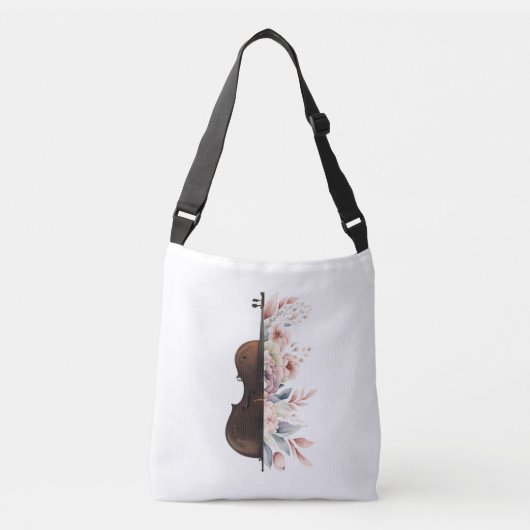 Sac Ajustable Violon aux fleurs. (Devant)