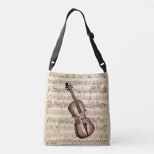 Sac Ajustable Violon vintage et Partition (Dos)
