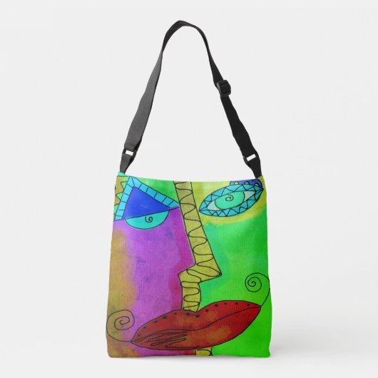 Sac Ajustable Visage Abstrait coloré (Dos)