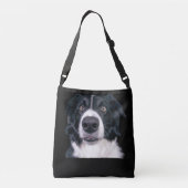 Sac Ajustable Visage de chien noir et blanc (Dos)