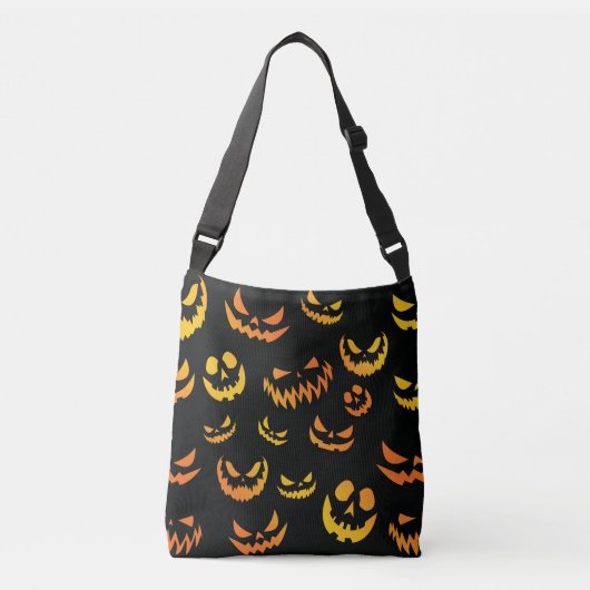 Sac Ajustable Visage du Citrouille Jack-o'-lantern (Devant)