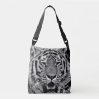Visage noir et blanc de tigre