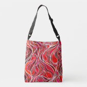 Sac Ajustable Vitrail rouge Abstrait (Dos)