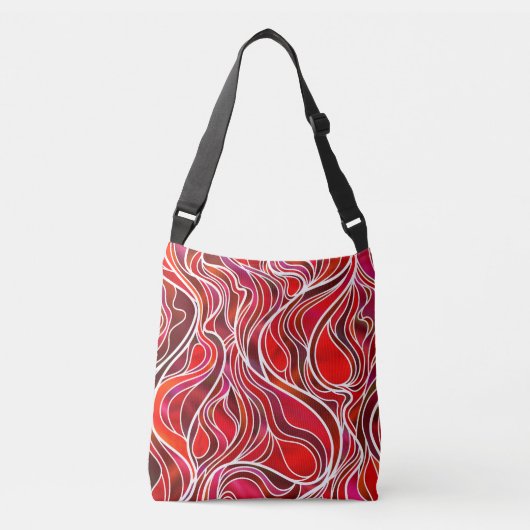 Sac Ajustable Vitrail rouge Abstrait (Devant)
