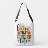 Sac Ajustable Vivre Cette Vie D'Enseignant - Cadeau Pour Enseign (Dos)