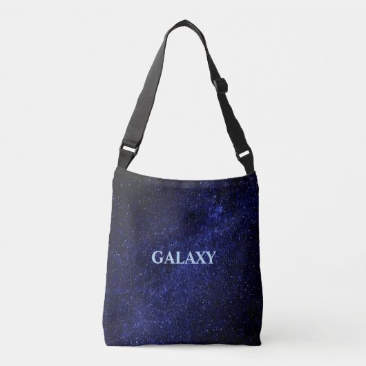 Sac Ajustable Voie Lactée bleu marine galaxie & calligraphie (Devant)