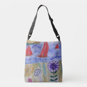 Sac Ajustable Voiles et fleurs rouges (Dos)