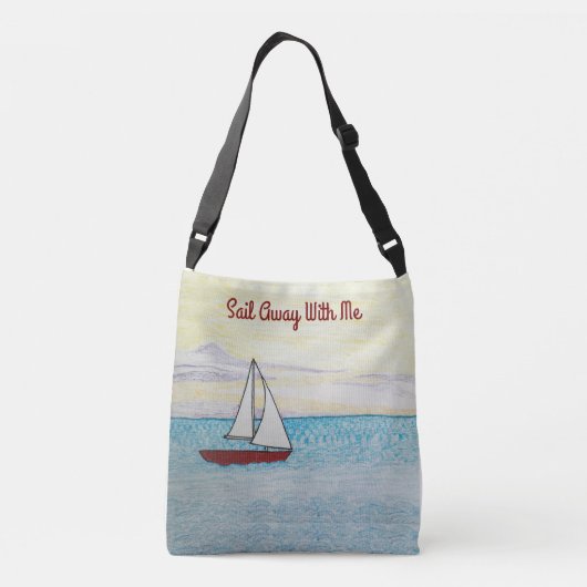 Sac Ajustable Voilier Rouge S'Éloigne Avec Moi (Dos)