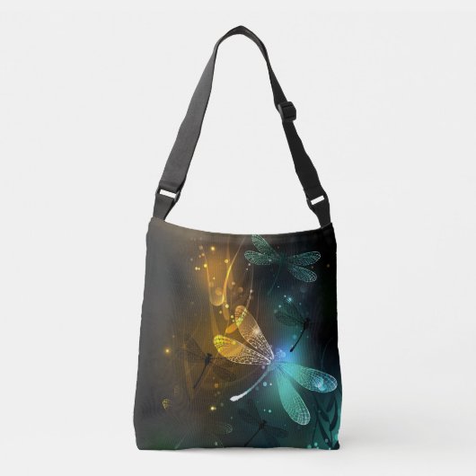 Sac Ajustable Vol de libellule verte lumineuse (Devant)