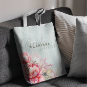 Sac Ajustable Wedding Bridesmaid | Pink Peony & Sage Green