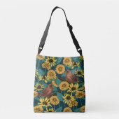 Sac Ajustable Wens et fleurs sur bleu foncé (Dos)