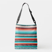 Sac Ajustable Western Turquoise Terracotta Grandes Vaches Imprim (Dos)