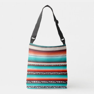 Sac Ajustable Western Turquoise Terracotta Grandes Vaches Imprim