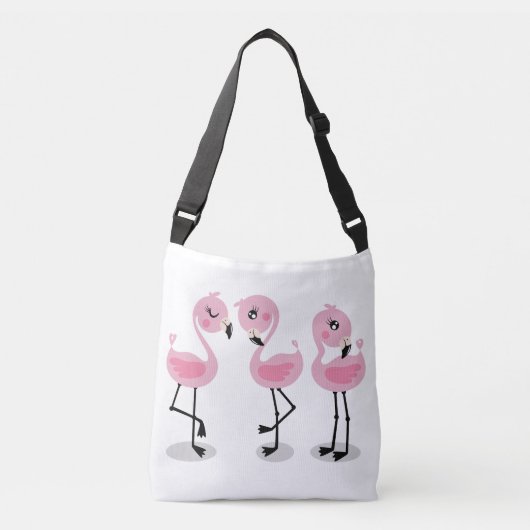 Sac Ajustable Whimsical tropical flamingos (Devant)