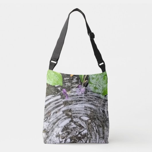 Sac Ajustable Whirlpool à goutte de pluie avec fleurs violettes (Devant)