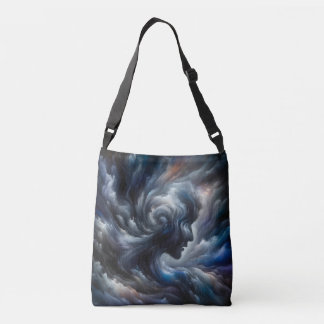 Sac Ajustable Whispers of the Storm Abstract Face in the Clouds