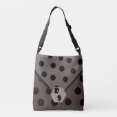 Sac Ajustable Wild About Pois_Black on Taupe_Monogrammed (Dos)