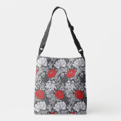 Sac Ajustable William Morris Chrysanthèmes, gris et rouge (Dos)