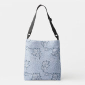 Sac Ajustable William Morris Floral en bleu (Dos)