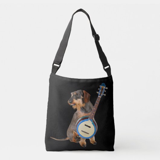 Sac Ajustable Wirehair Dachshund Jouer Banjo (Devant)