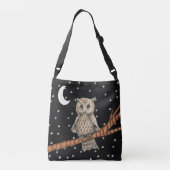 Sac Ajustable Yeux dorés de Chouette Brown sur branche Étoiles d (Dos)